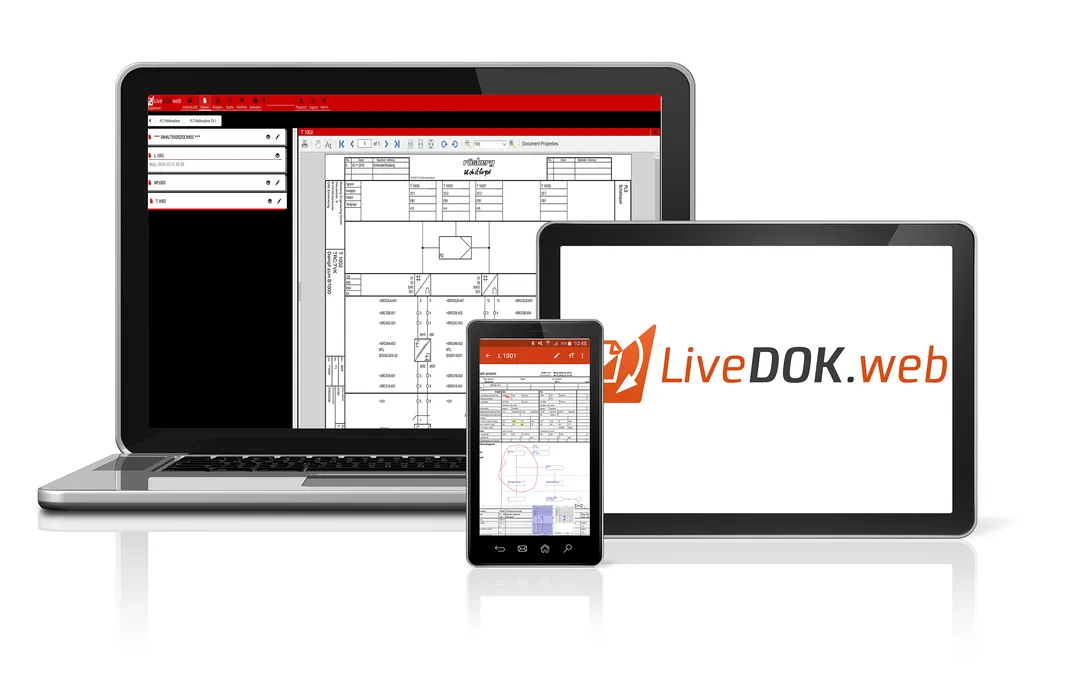 Bild 2:	LiveDOK Web lässt sich dank webbasiertem Ansatz betriebssystemunabhängig auf verschiedenen mobilen Geräten nutzen. Damit können bei Tests Änderungen direkt vor Ort in die digitale Dokumentation eingefügt werden. (Urheber: Rösberg) 
